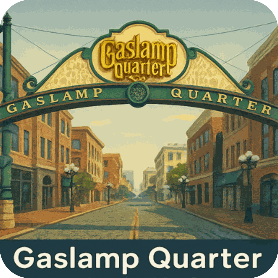 Gaslamp Quarter sticker reference